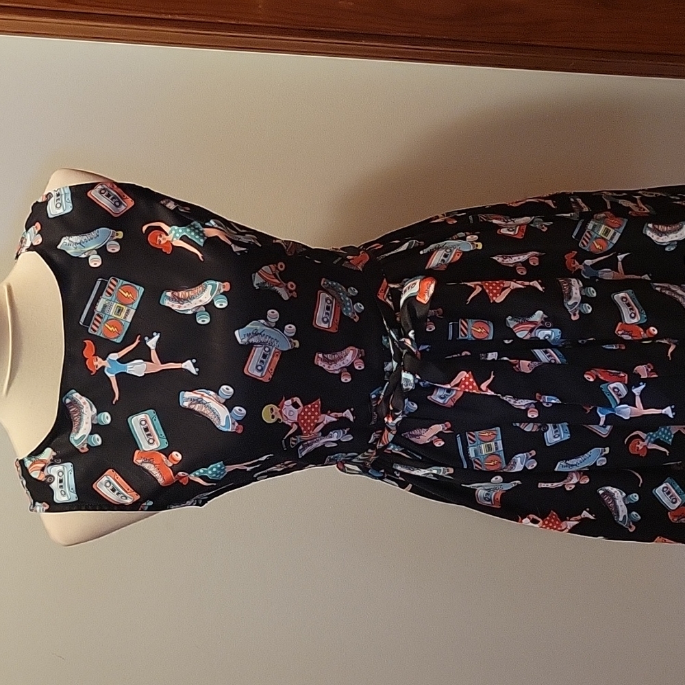 Lindy Bop roller skate 80s retro dress Audrina size 6 EUC - Picture 4 of 8